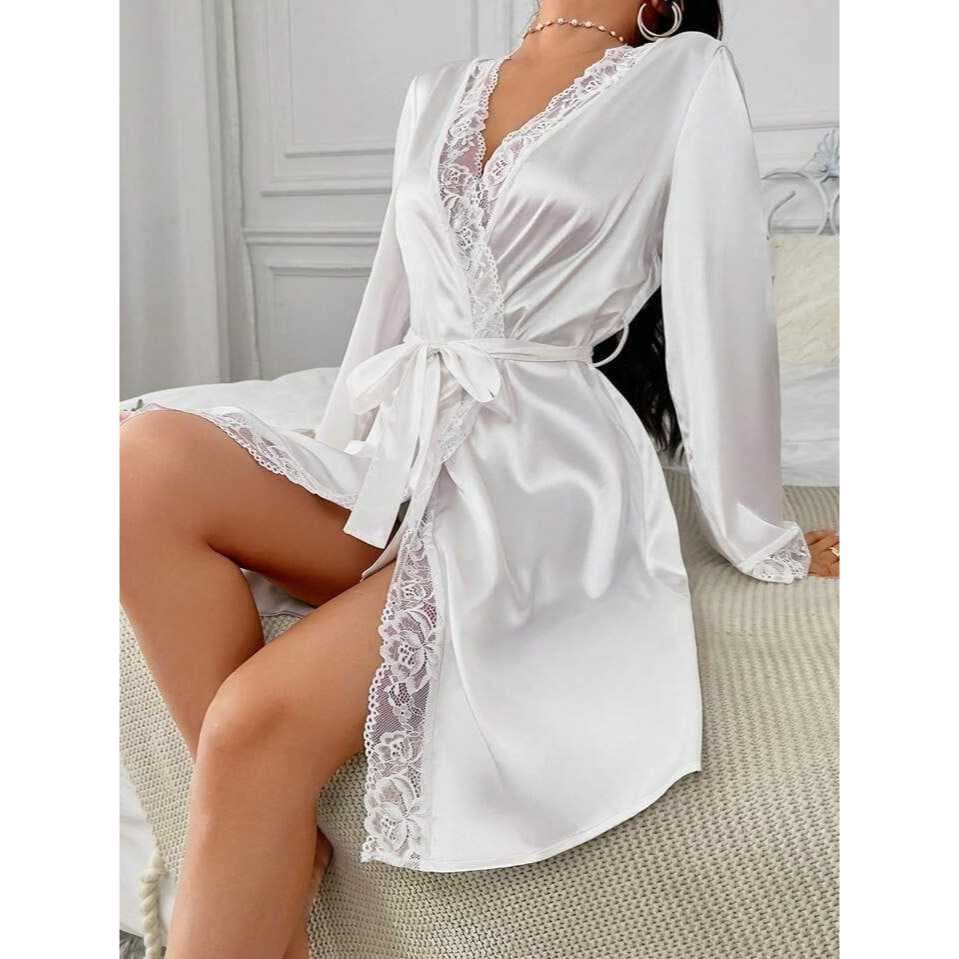 Hobby Branco Cetim Com Renda Sofisticada