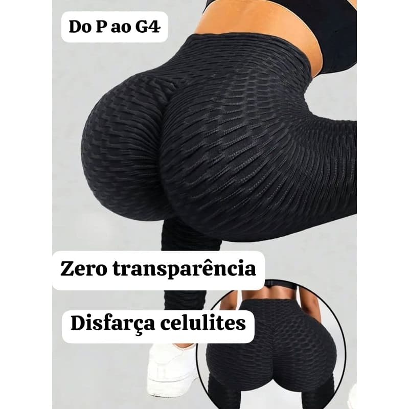 Legging Bolha Suplex Cós Alto Empina Bumbum Plus size tamanho grande