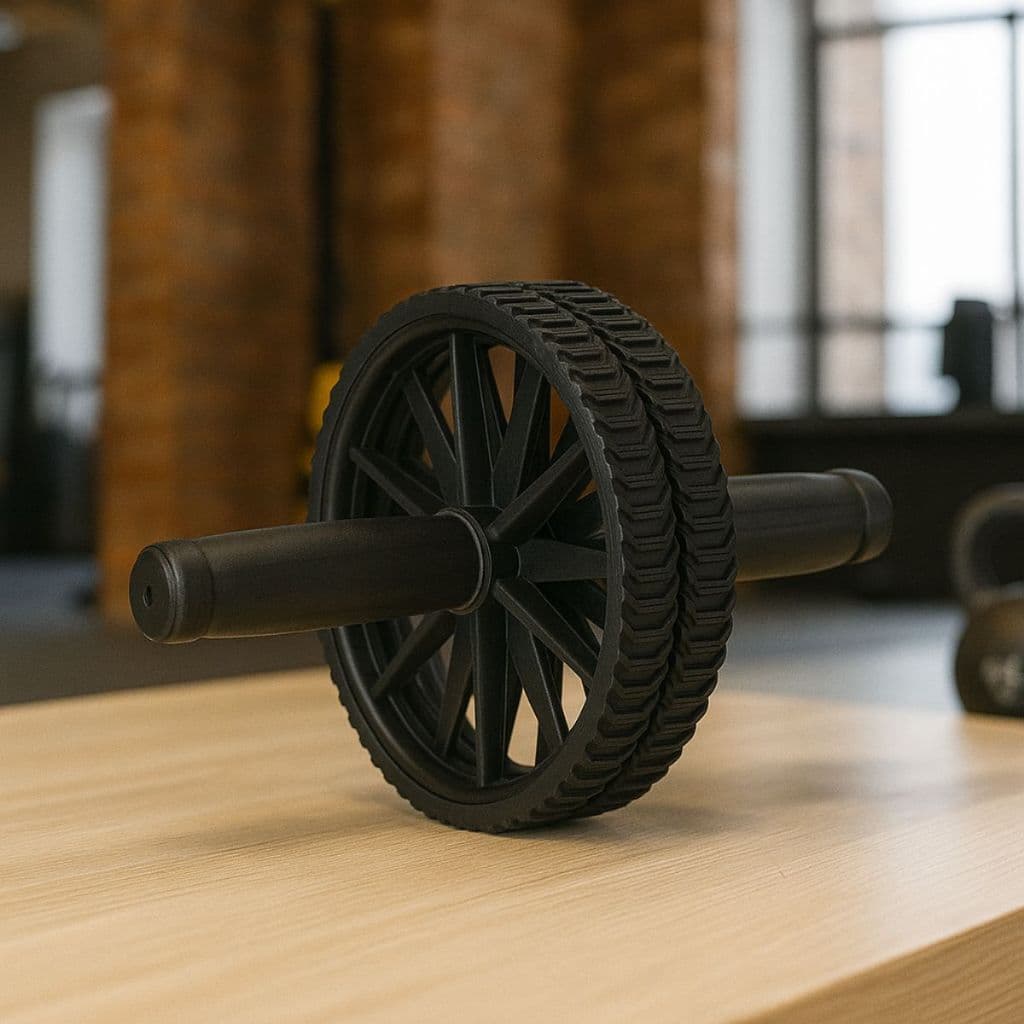 Roda Abdominal Dupla com Apoio Treino Funcional Abdômen e Academia em Casa Saúde Bem Estar Lançamento