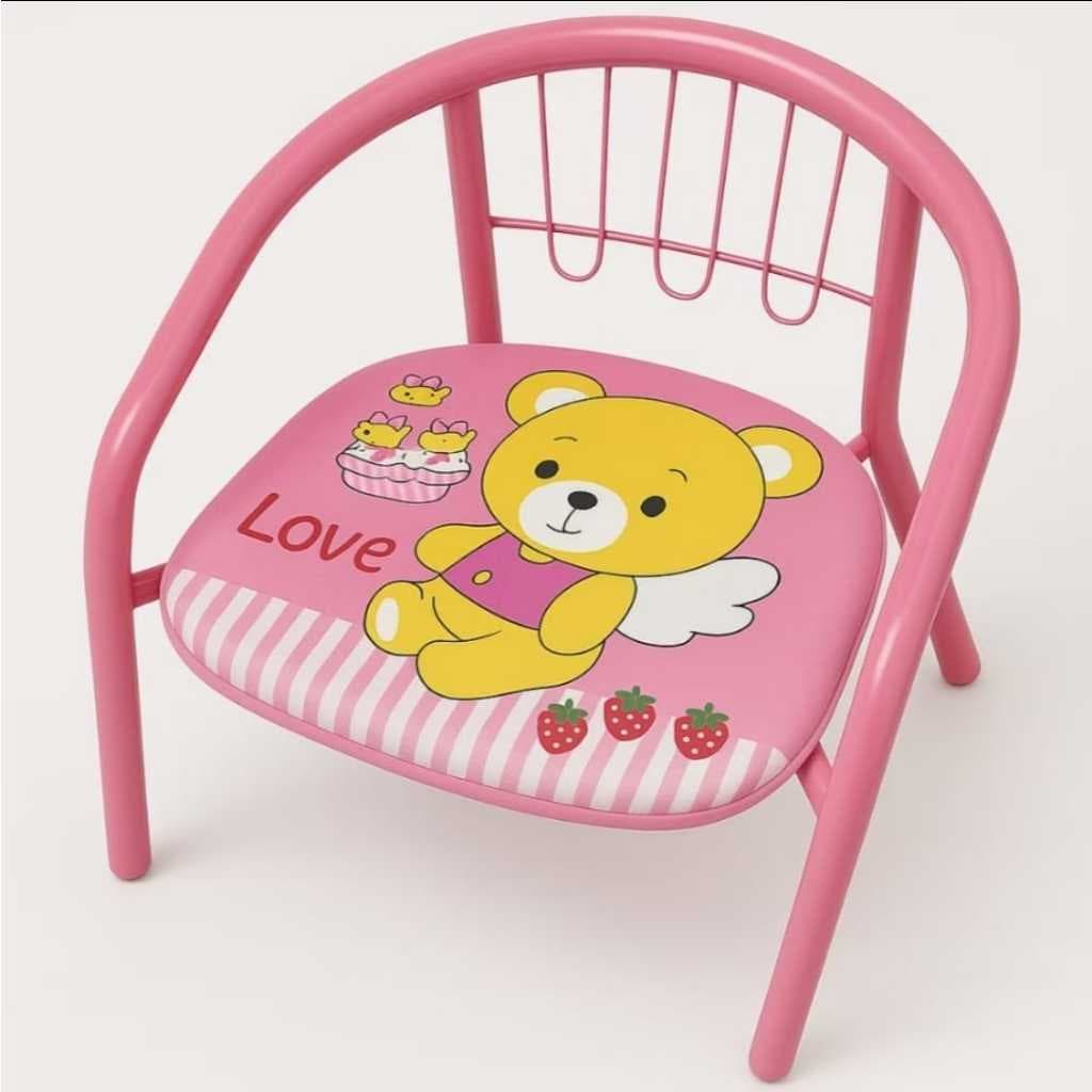 Cadeirinha Infantil Metal Com Estampa e Apito Varias Cores Menino Menina