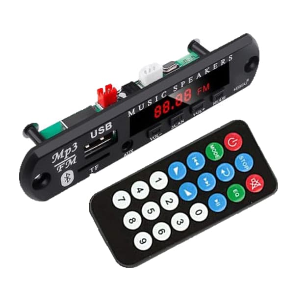 Placa Decodificadora Sem Fio Bluetooth 5.0 DC 12V MP3 WMA Módulo De Áudio USB TF Rádio