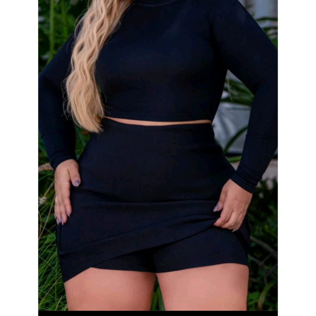 Short Saia Plus Cintura Alta Bengaline – 46 48  50 ENTREGA INMEDIATA