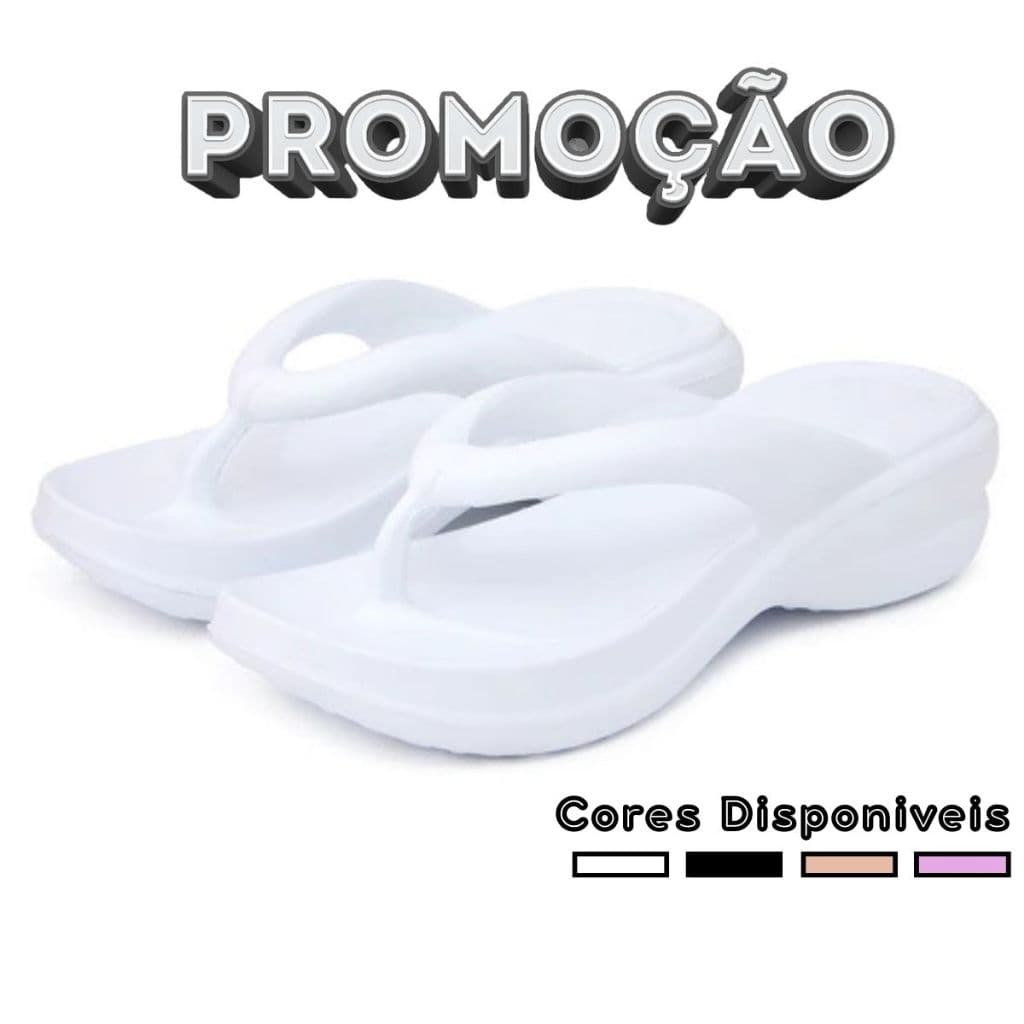 Chinelo Tamanco Nuvem Plataforma Feminina Ortopédica Esporão Massageador