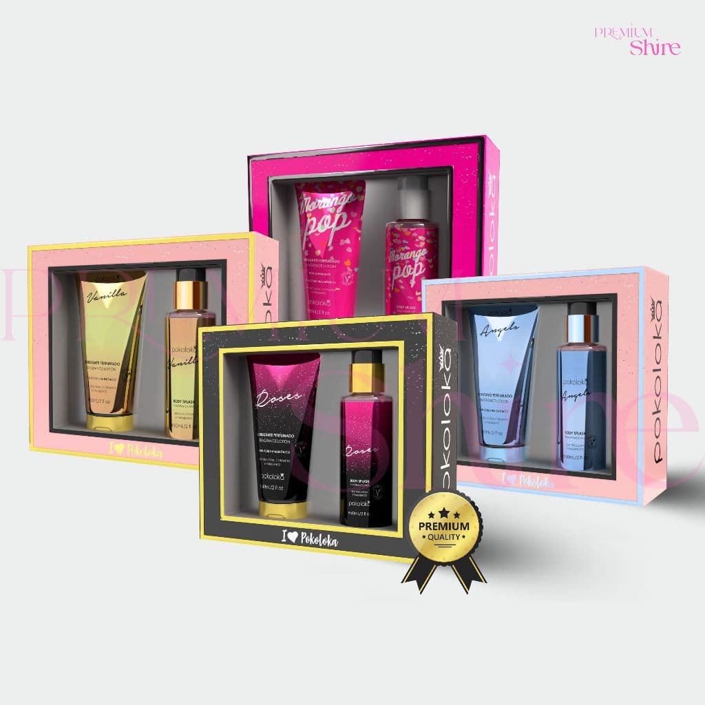 Pokoloka Body Splash 60ml + Creme Hidratante 60ml - Lokachic Lokasecret Lokateen - Kit 60ml
