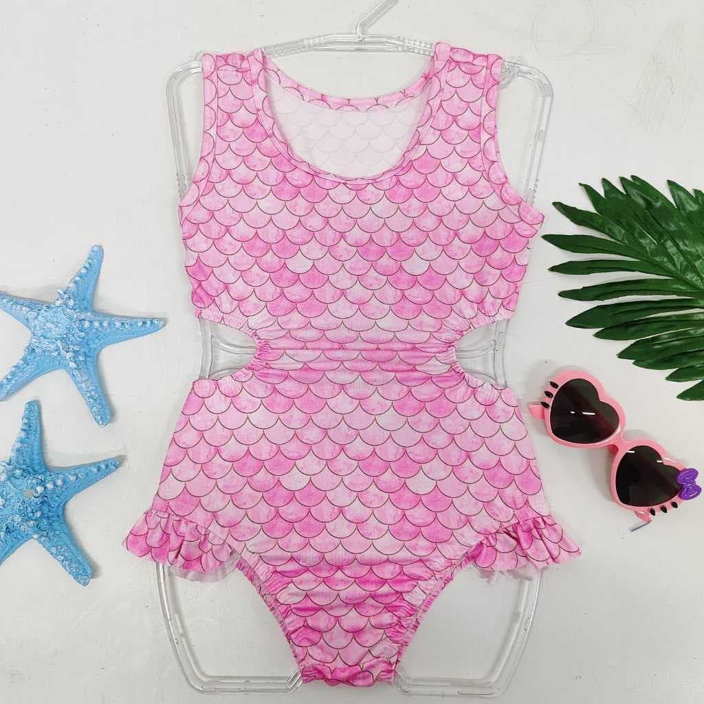 Maiô Infantil Menina Estampado Personagens Praia Piscina Natação Tamanho 4 ao 10