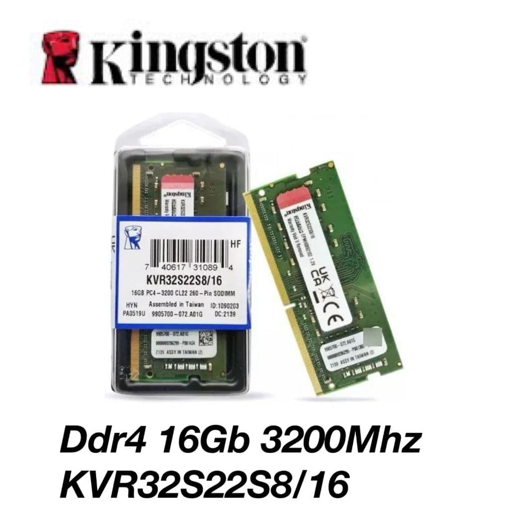 MEMÓRIA RAM VALUERAM VERDE 16GB  KINGSTON KVR32S22S8/16 NOTEBOOK