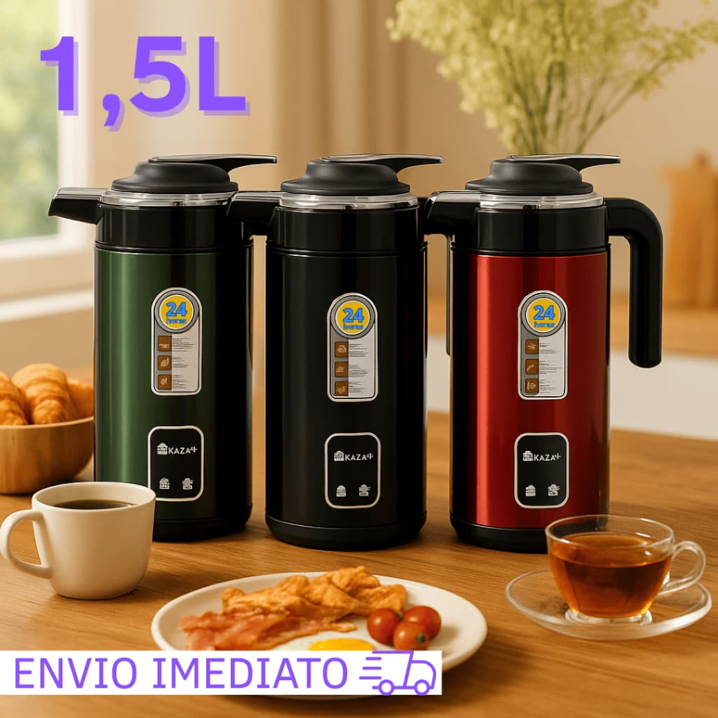 Chaleira Elétrica Inox 1,5L 1200W Base 360º Desligamento Automático Premium Aquecimento