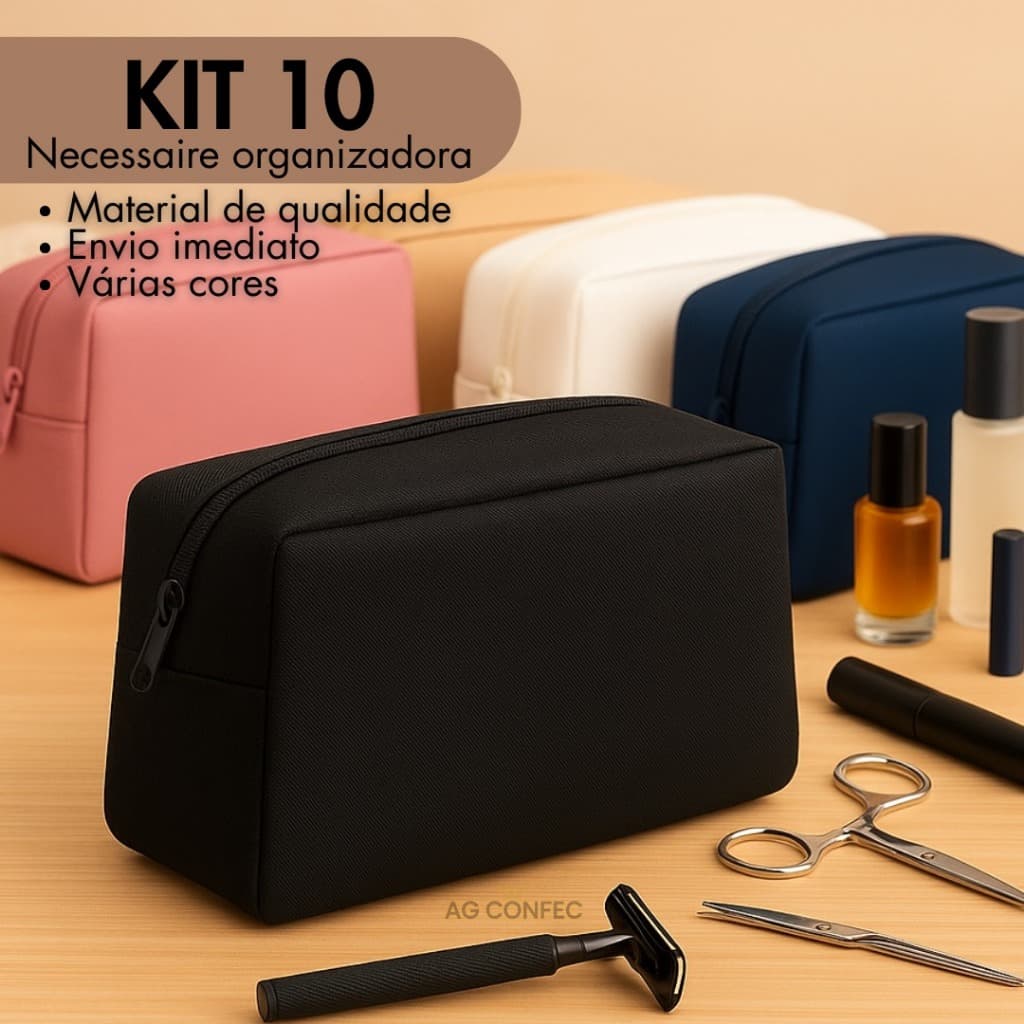Necessaire Organizador Cosmético Unissex Para Viagem Em Alto Qualidade Cores Variadas ENVIO IMEDIATO