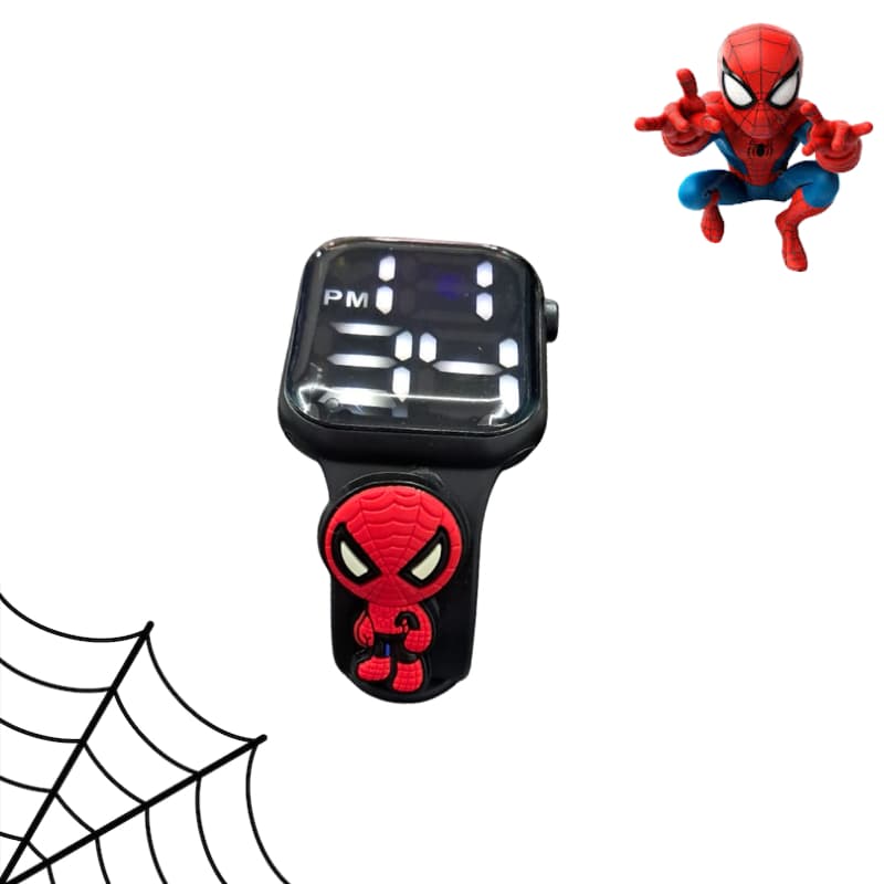 Relógio Menino Homem-Aranha Digital Modelo Infantil Super-Herói