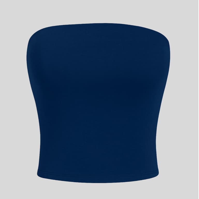 Top Tube Cropped Básico Feminino Tomara que Caia Comprido Tubinho Duplo Sem Bojo