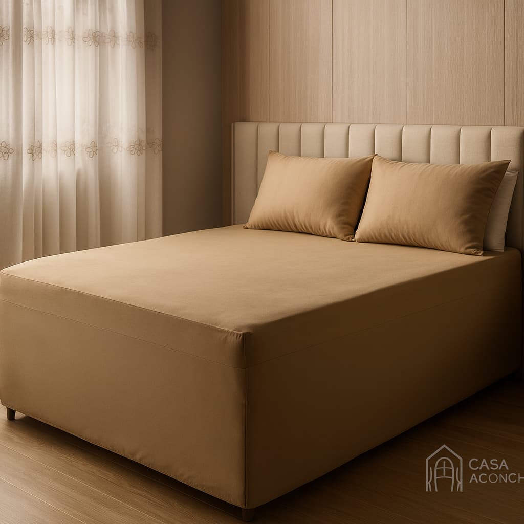 Lençol Queen Luva Box Malha Gel com Elástico + 2 Fronhas | Toque Macio, Ajuste Perfeito, Oferta