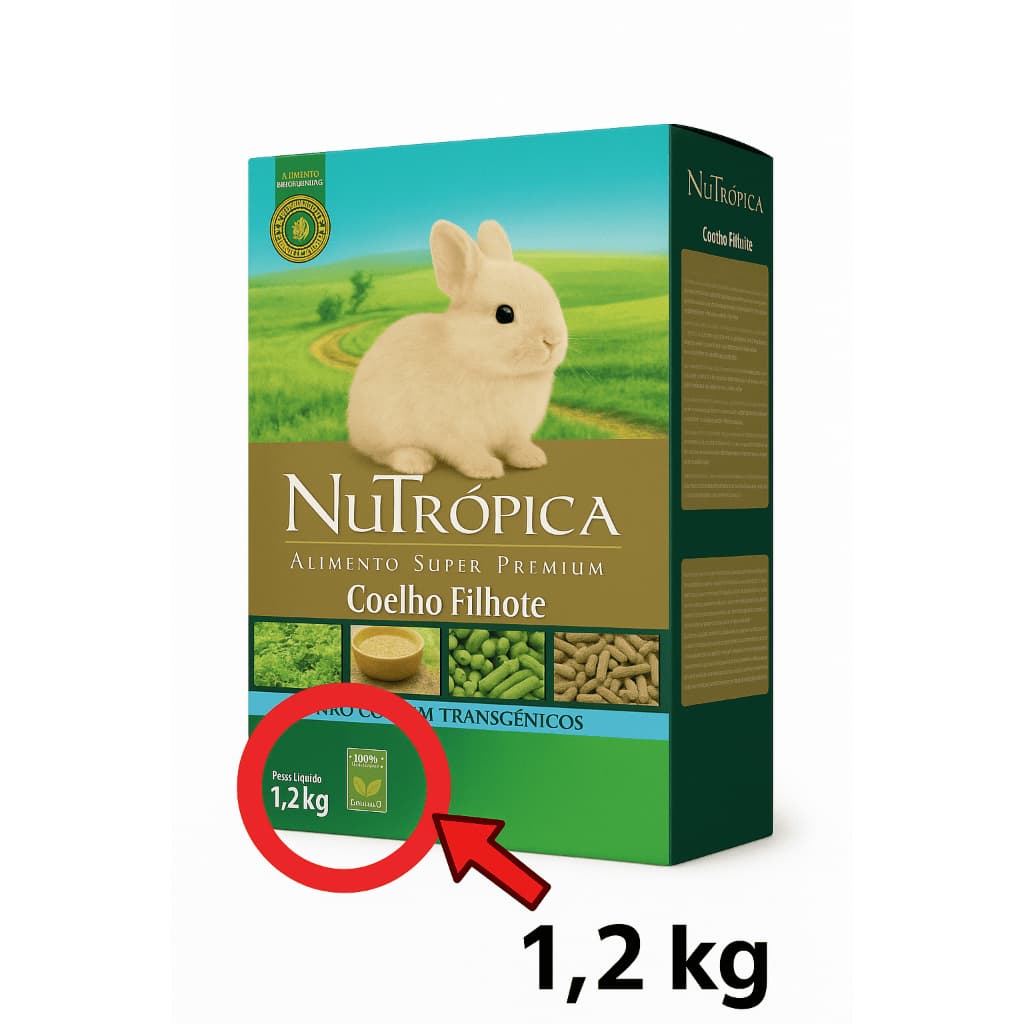 Ração Nutrópica Coelho Filhote  1,2 kg - Super premium