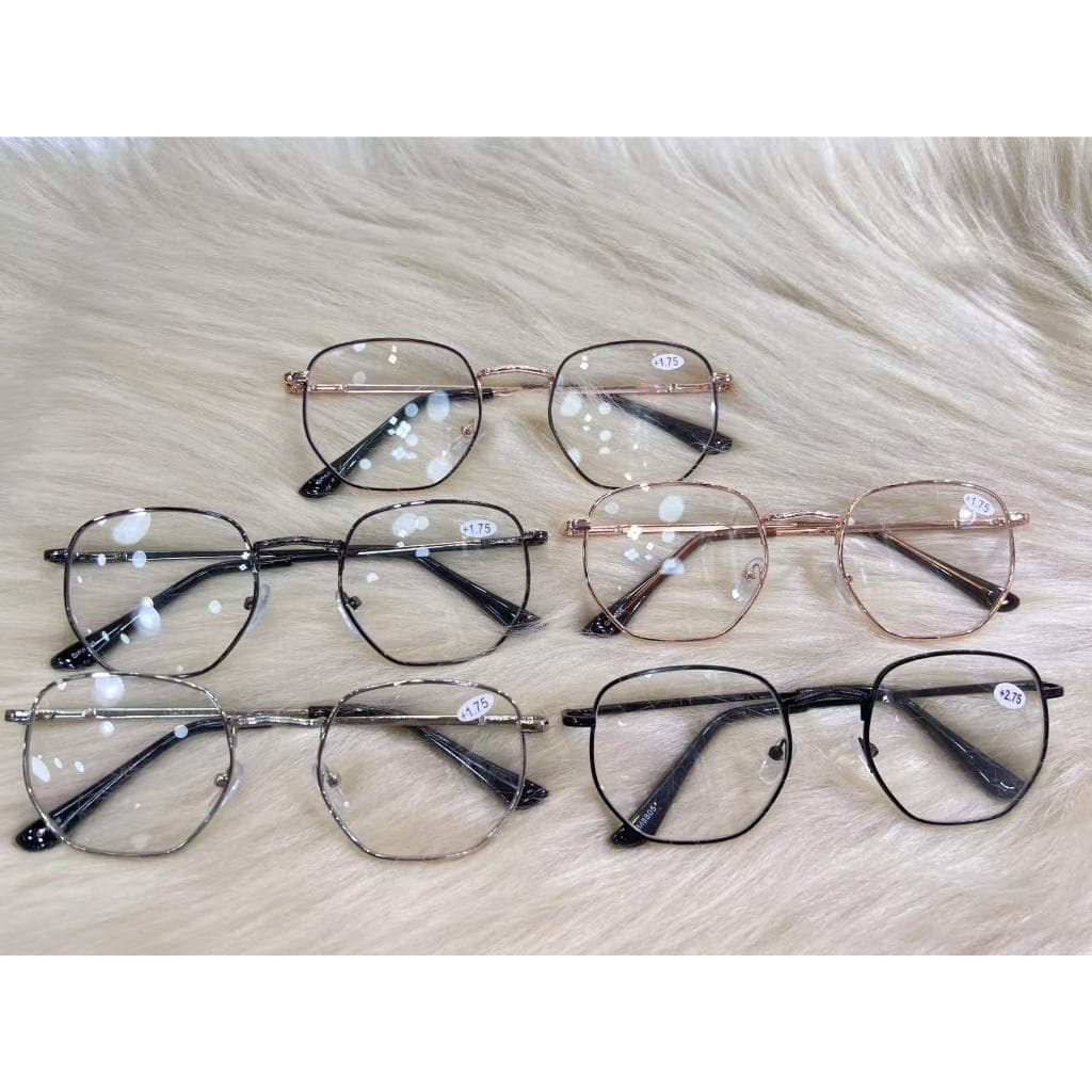Oculos pra perto Exagonal de metal novidade 2025 lente trocavel