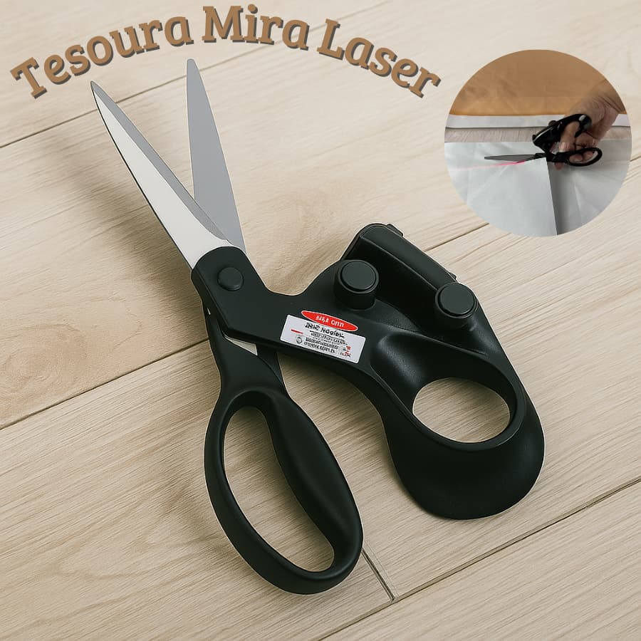 Tesoura de Costura para Cortes Precisos com Laser Precisão Tesoura Papelaria Artesanato Corte Reto