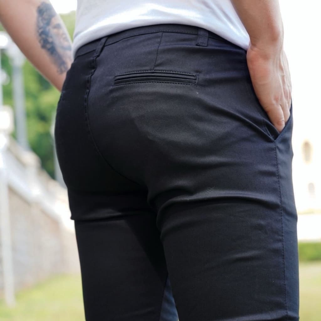 Calça alfaiataria Plus SIZE Calça Sarja Bolso Embutido Bolso Faca  Fino Social Masculino com LycraTAM :50-56