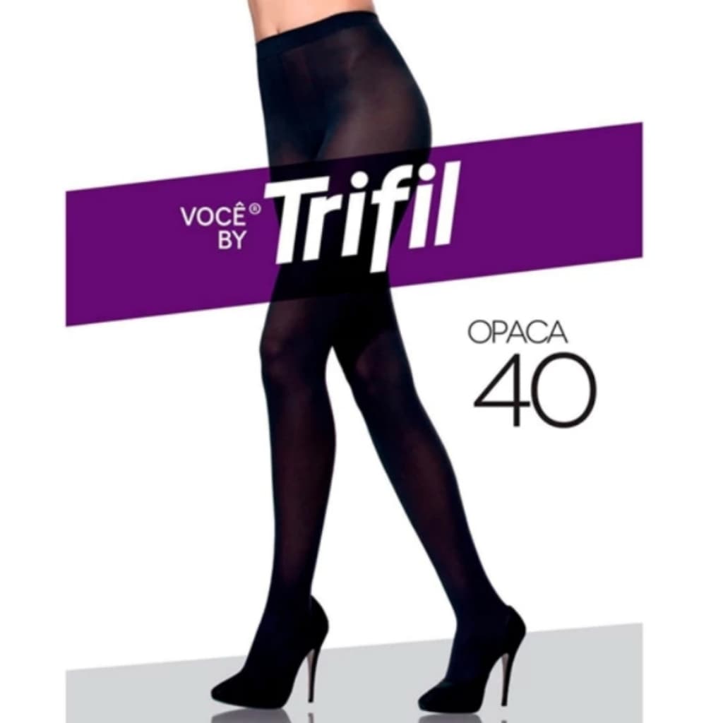 Kit Meia Calça Fio 40 Trifil Denier Opaca Tamanho Único Grande e Extra Grande kit com 2 e 1 Uni.