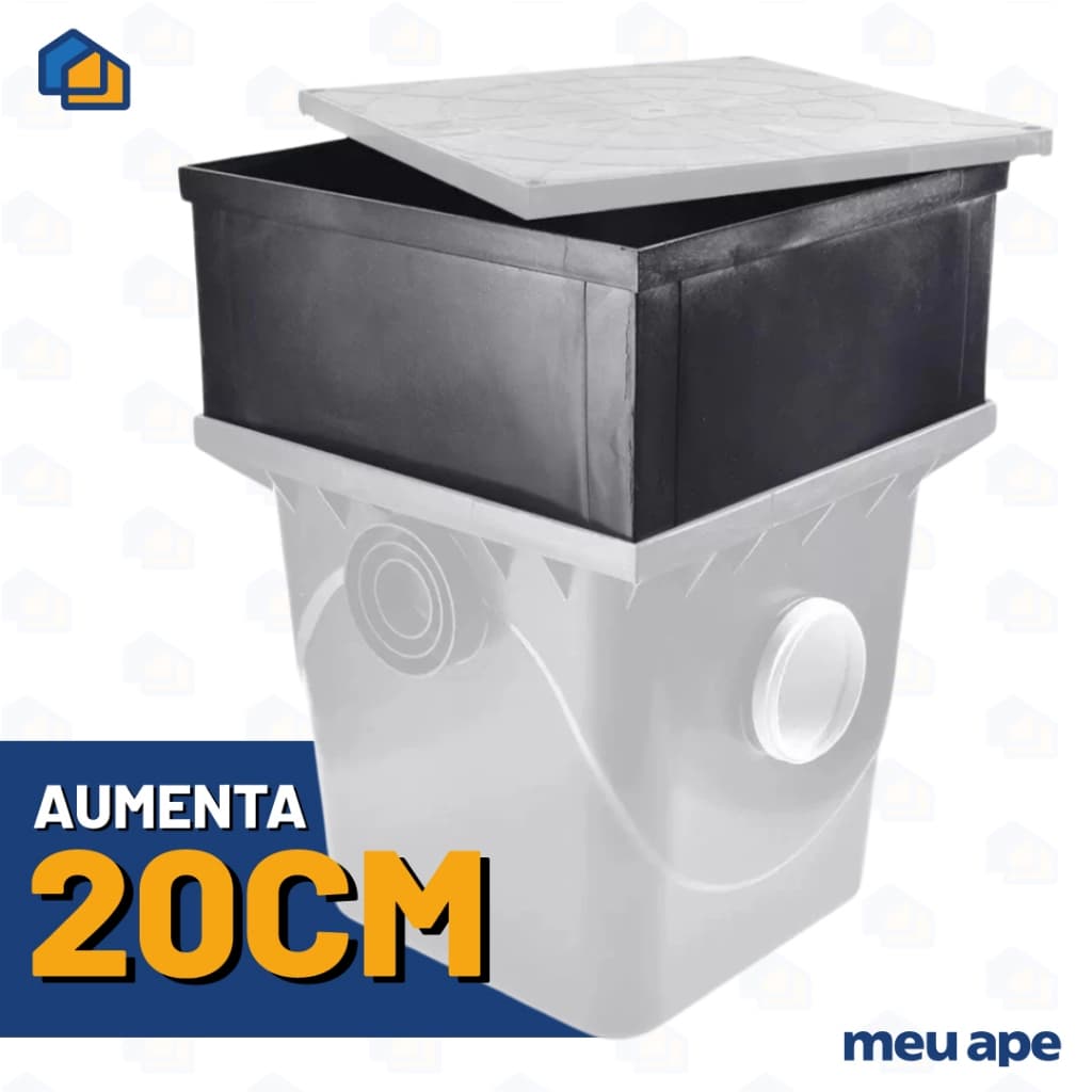 Prolongador Para Caixa de Gordura Grande Premium Metasul 20x41x41