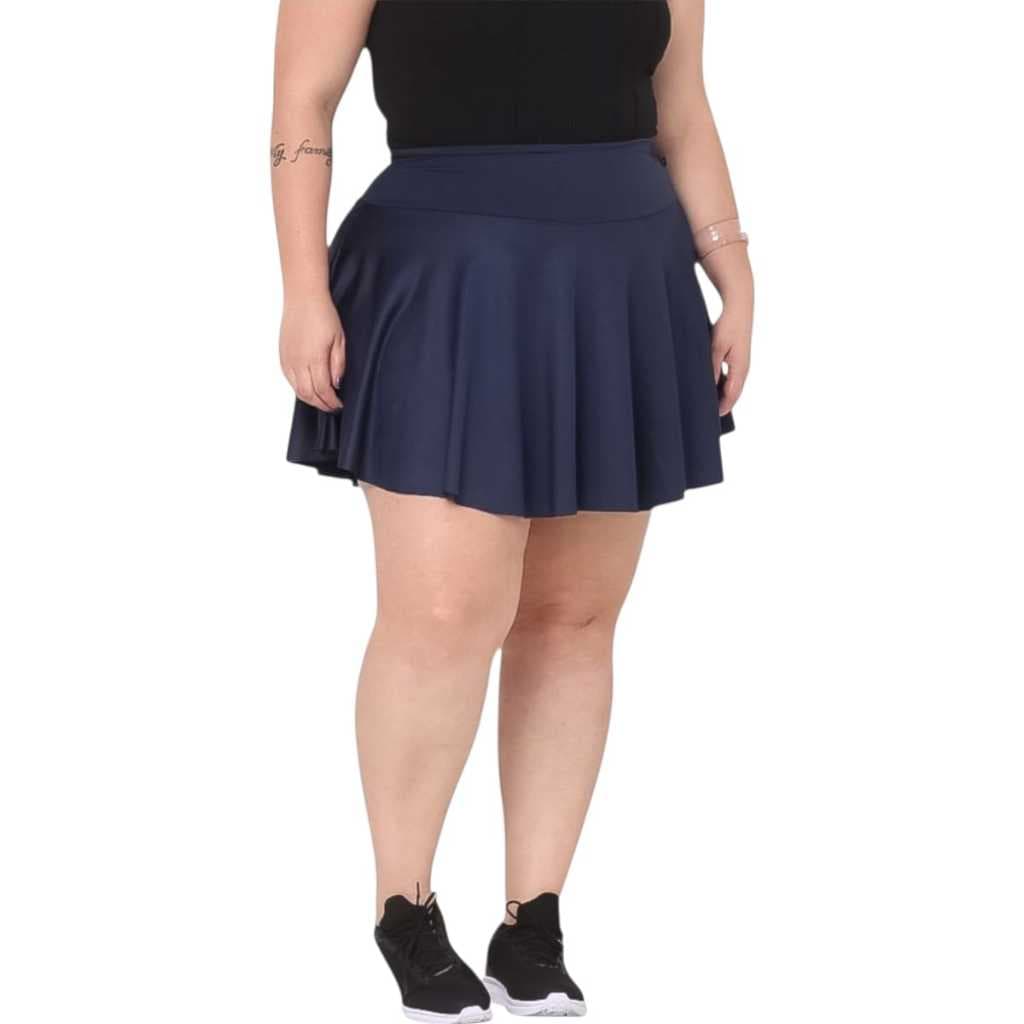 Short Saia Plus Size Feminina Academia Cintura Alta G1 G2 G3 G4