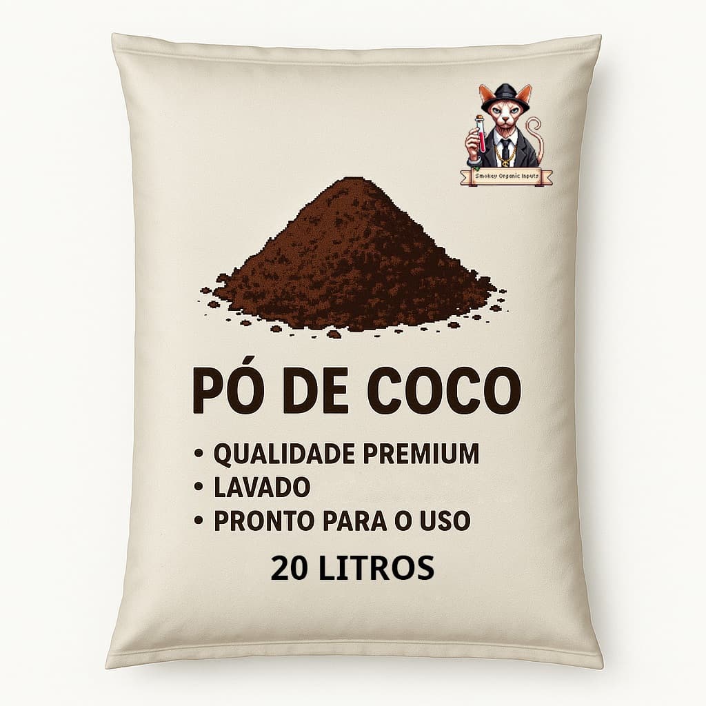 Fibra de Coco em Pó 20 litros Lavado Premium Natural Orgânico Rosa Deserto