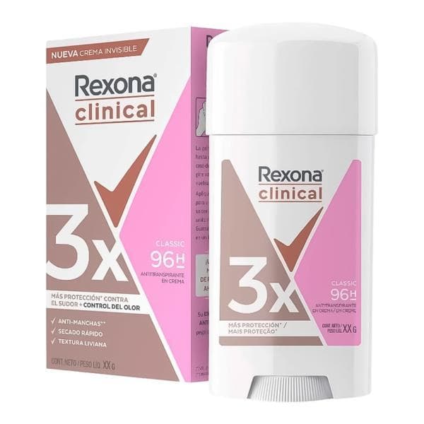 Rexona Clinical Creme Classic 58g – Kit com 2 Unidades