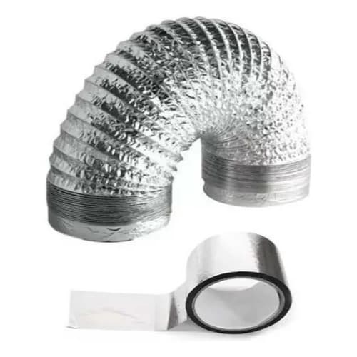 Duto Flexível 6pol Aluminizado 150mm + Fita Exaustor Todos os tamanhos Coifa