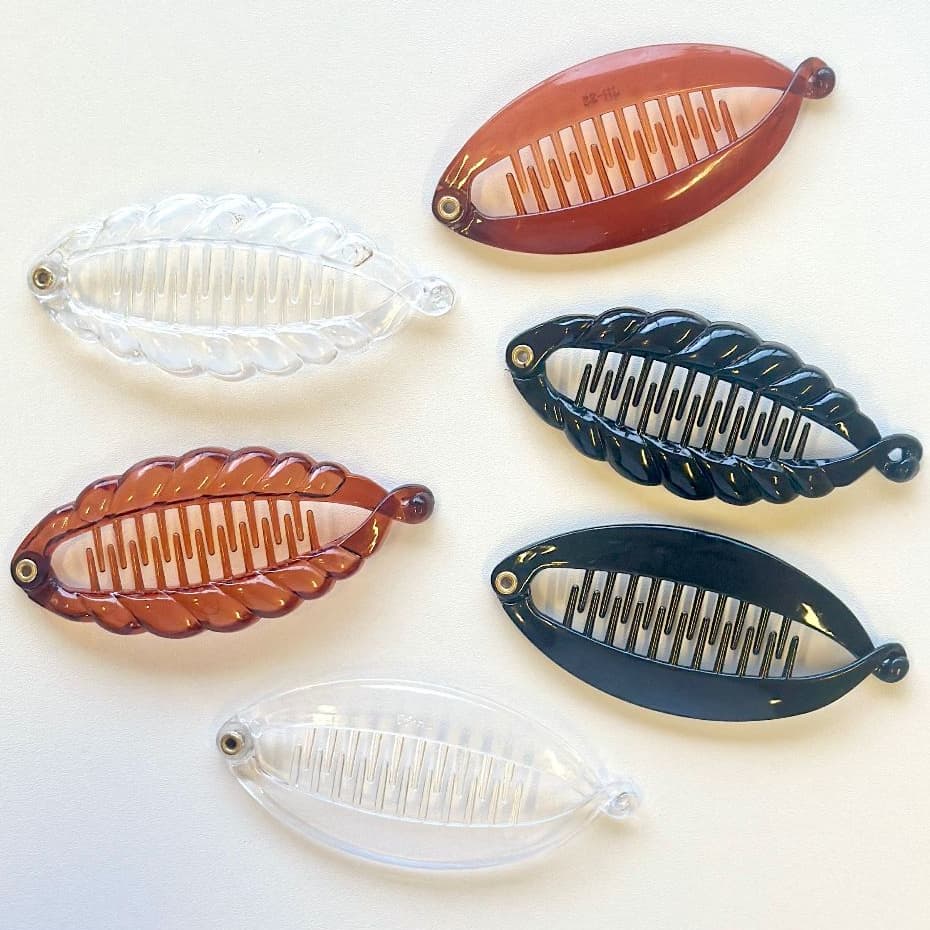 Kit 3 Presilha de Cabelo Banana pequeno/Feminino/Clip Rabo de Cavalo/Acessório Meninas