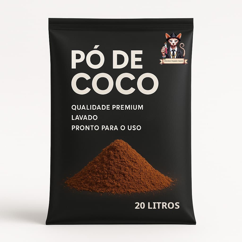 Pó de Coco Premium 20 litros Lavado Higienizado Natural Substrato Orgânico