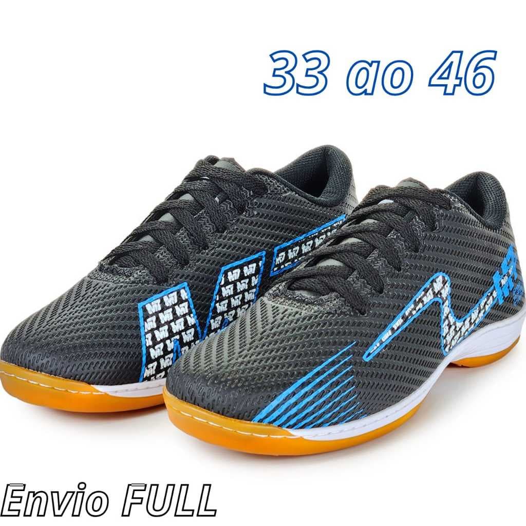 Chuteira Futsal Salão Antiderrapante 33 ao 45 Envio Imediato Macia Homem Mulher