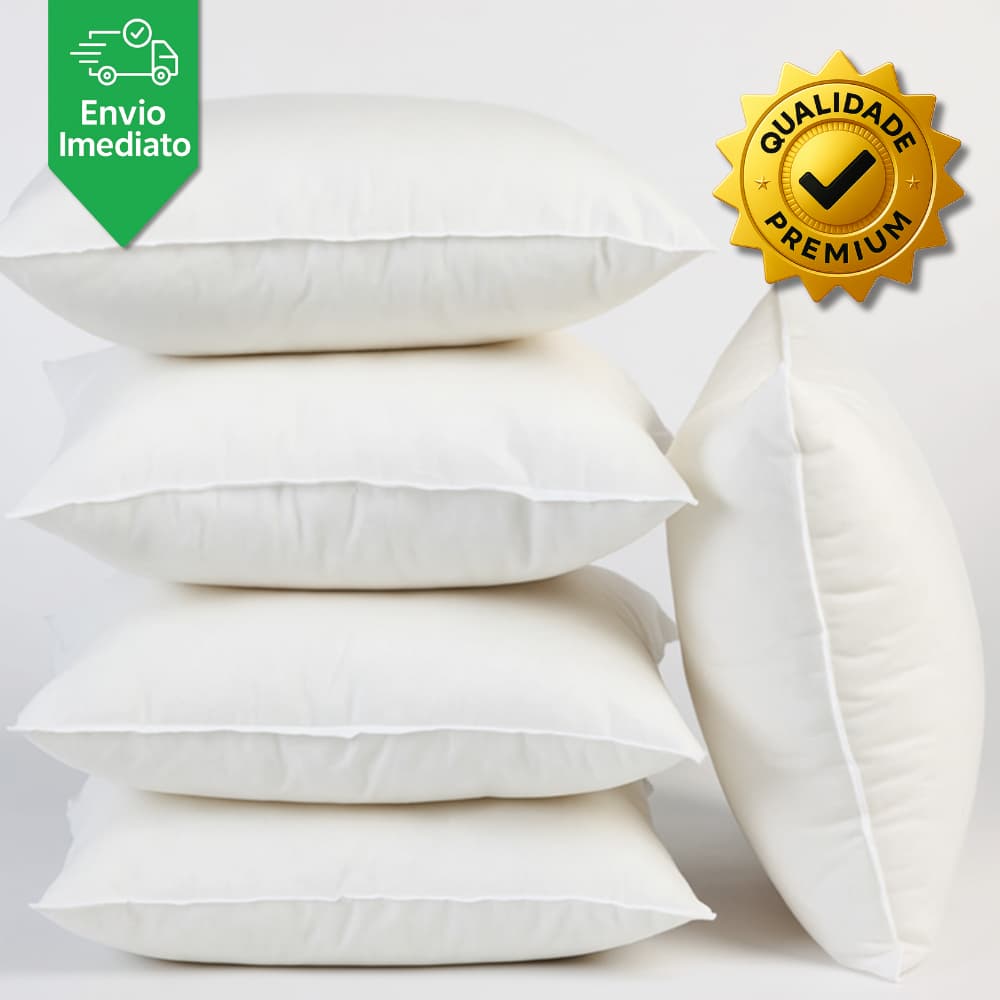 Kit de 2 até 6 Refis de Almofadas Decorativas para Sofá 45×45 – Enchimento Espuma Super Macia