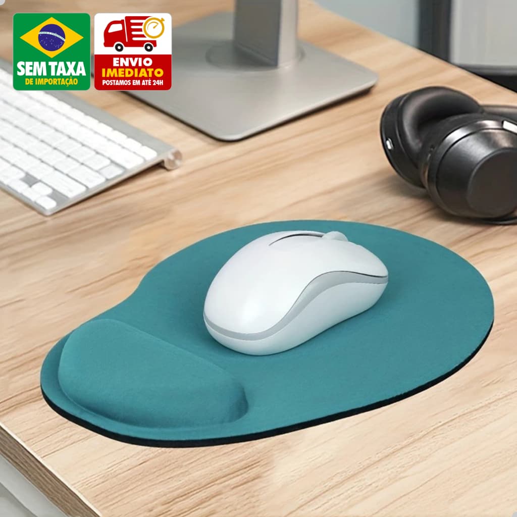 Mousepad Ergonômico Gamer com Apoio de Punho Confortável Base Antiderrapante Aleatorio