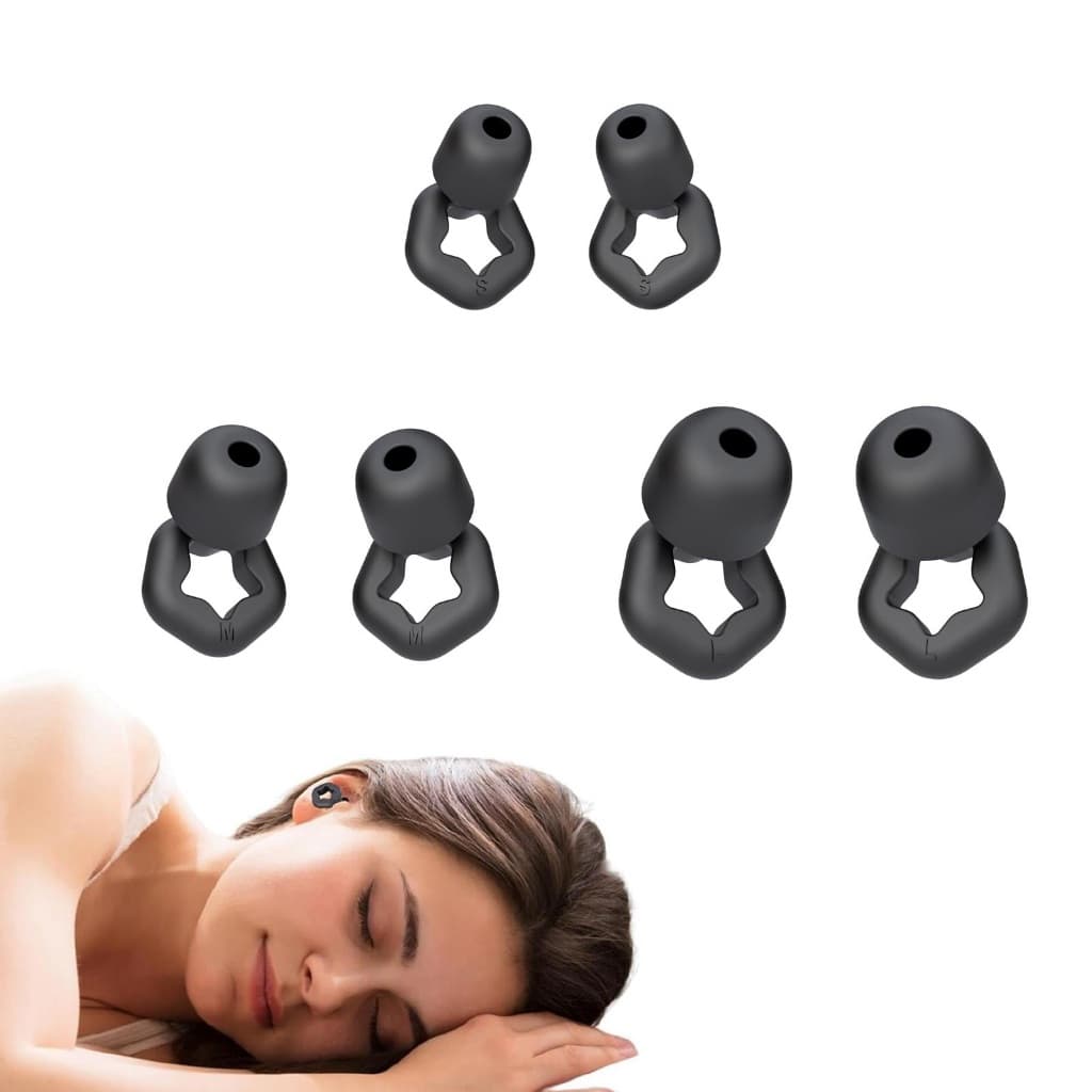 3 Pares Tampão de Ouvido Silicone Cancelamento de Ruído, para Dormir, Estudo e Viagem - Conforto e Isolamento Total