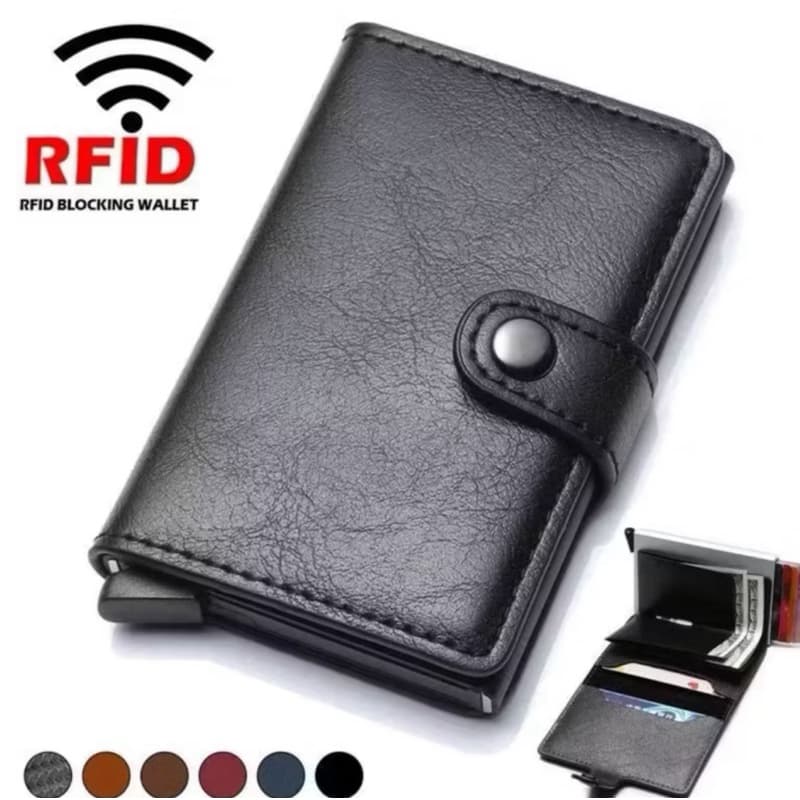 Carteira de Cartão POP-UP Automática, Ultrafina e Antifurto RFID 7346