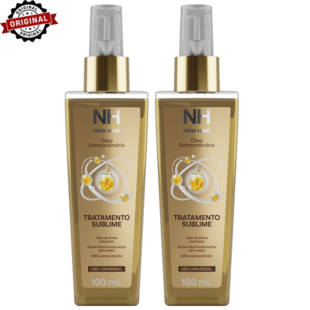 Kit 2 Óleo Extraordinário - Tratamento Sublime 100ml NEW HAIR | Hidrata, nutre e finaliza