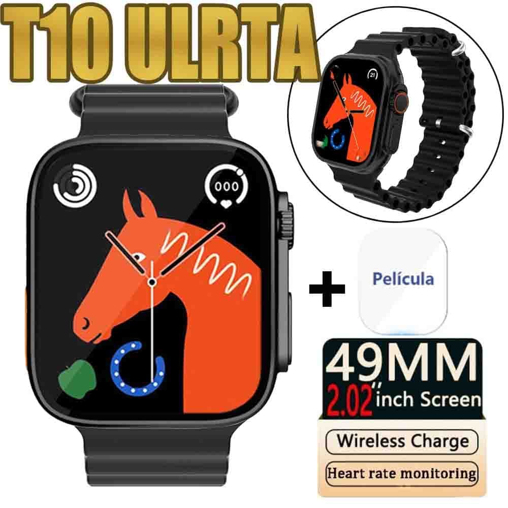 2026 Novo Smartwatch Watch T10 Série 9 Super  NFC Amoled Prova D'Água Lançamento 49mm