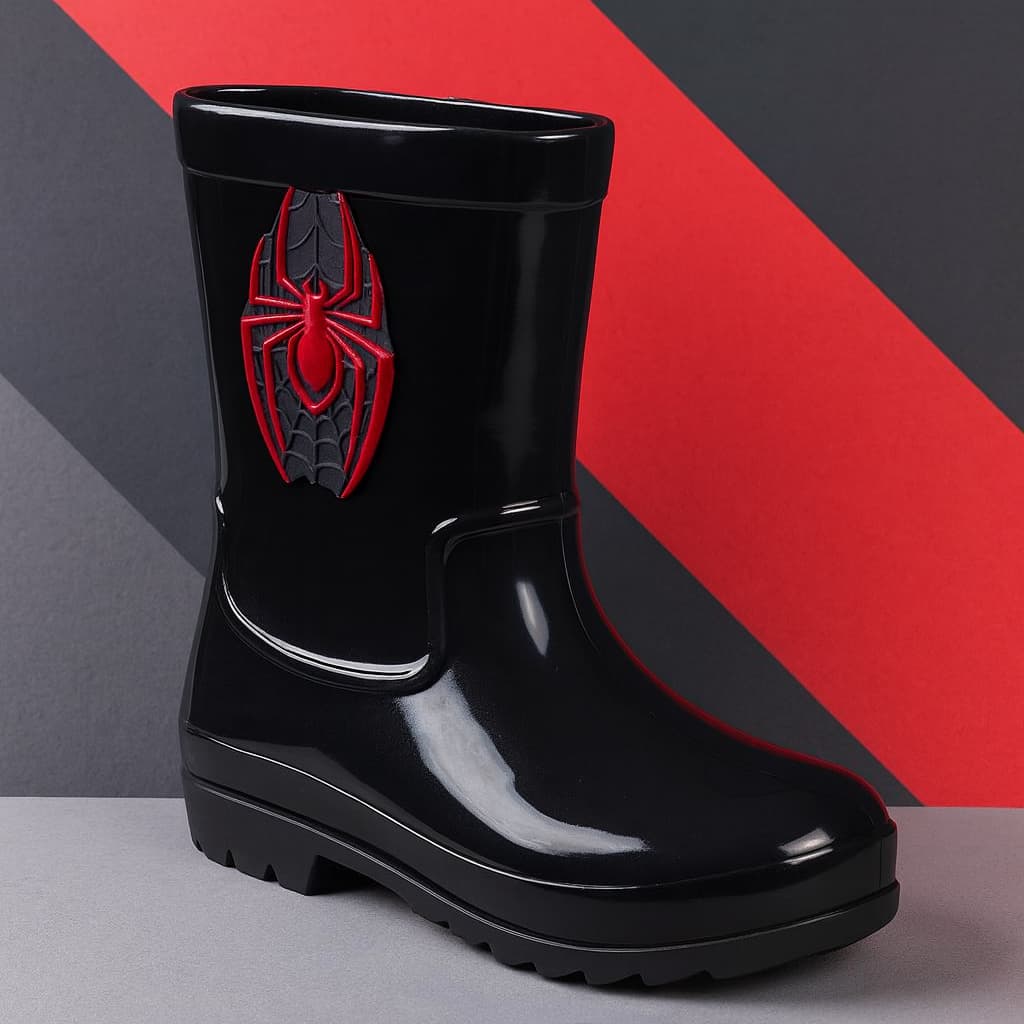 Galocha Infantil Kids Menino Aranha Herói Macio Emborrachado Volta as Aulas Escolar Original Mar&Cor