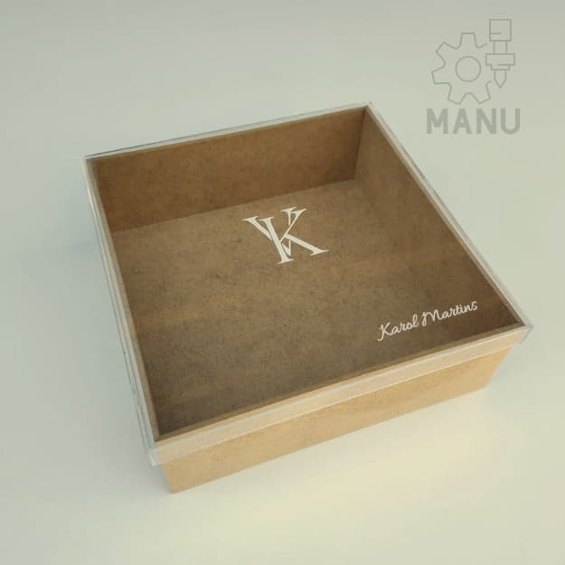 Caixas em MDF 20x15x7 Tampa Acrílica Personalizada Casamento Presente Batizados