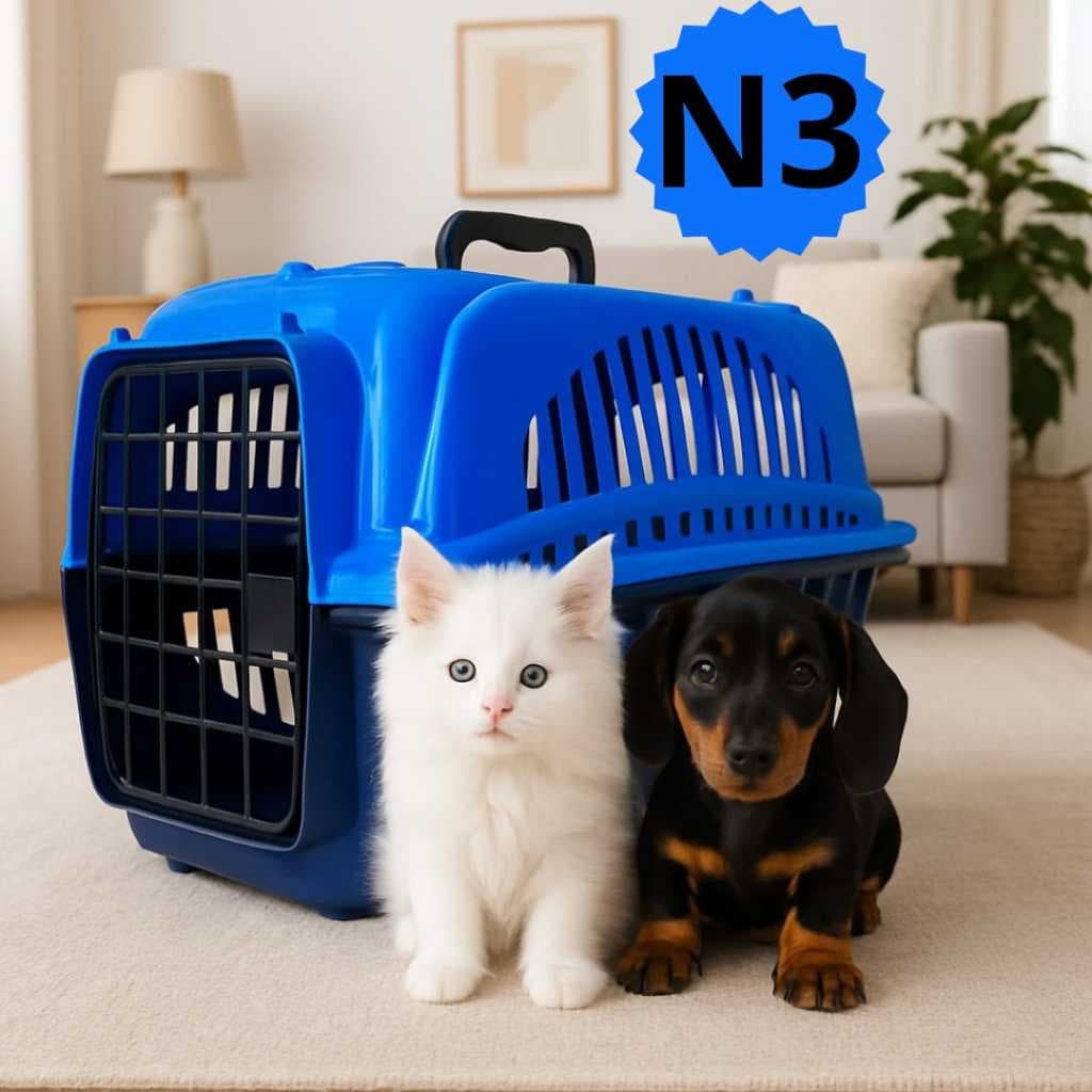 Caixa De Transporte Gato Cachorro Coelho N3 Média Transportar Pet
