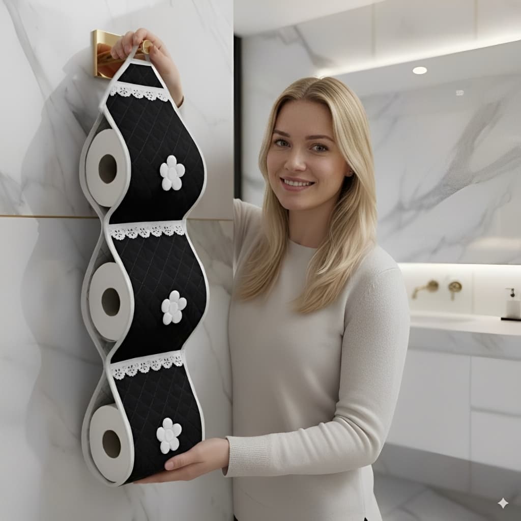 1 Porta De Papel Higiênico Matelado Avulso P/ 3 Rolos