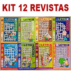 Kit 12 Letrix Sem Repetição passatempo passa tempo revista revistinha