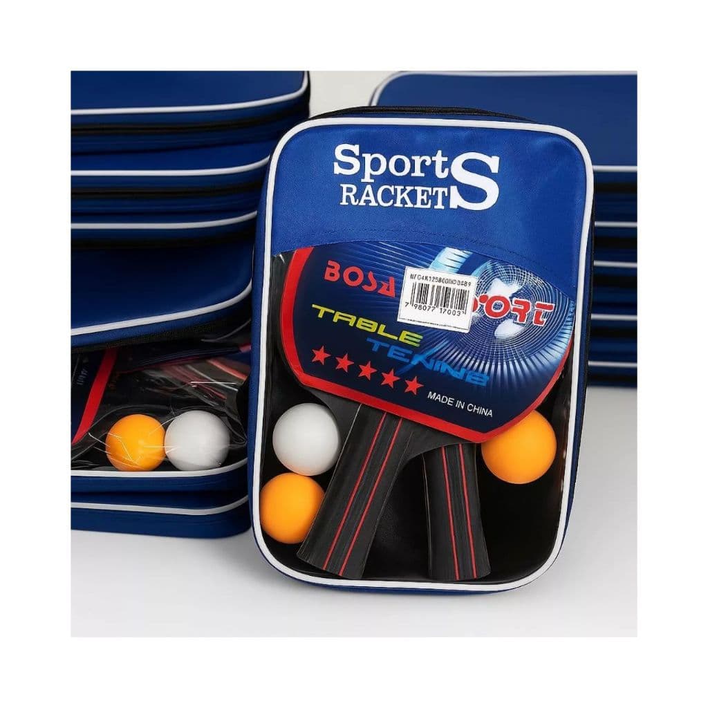 Kit 2 Raquete de Tenis de Mesa Ping Pong com 3 Bolas Profissinal 5 Estrelas