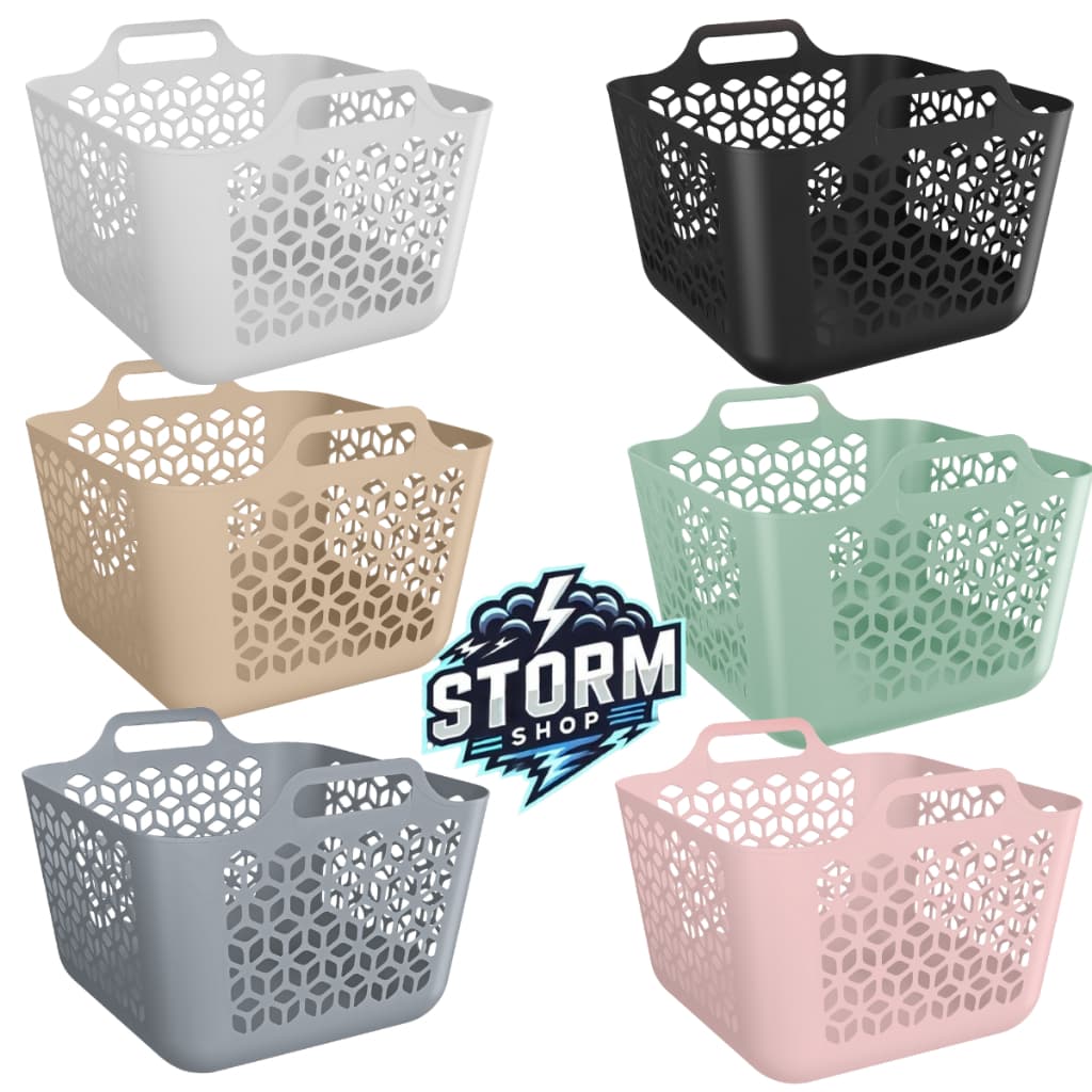 CESTO DE ROUPAS 30 LITROS LAVANDERIA CINZA UZ