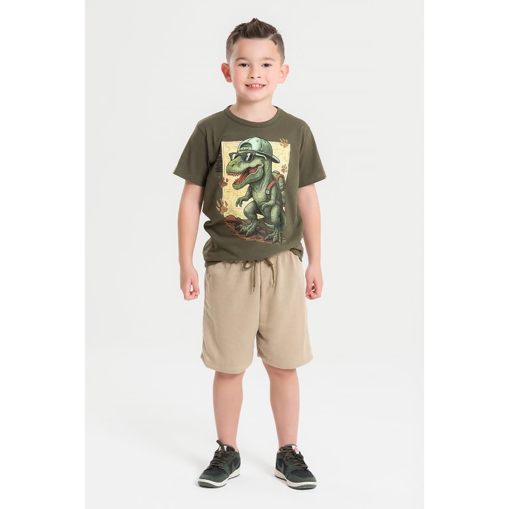 Conjunto de Verão Infantil e Juvenil Menino Masculino 1 ao 14