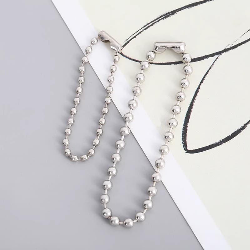 200-1000 Corrente De Bolinha Ferro Com Canoa 10cm Tag Chaveiro