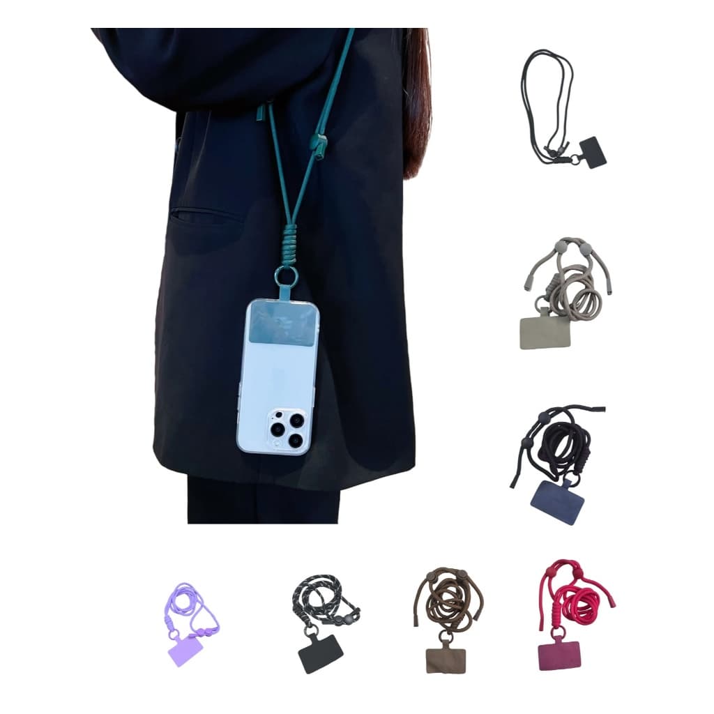 Cordão Colar De Pescoço Ajustável para celular com dois suporte REF-8214