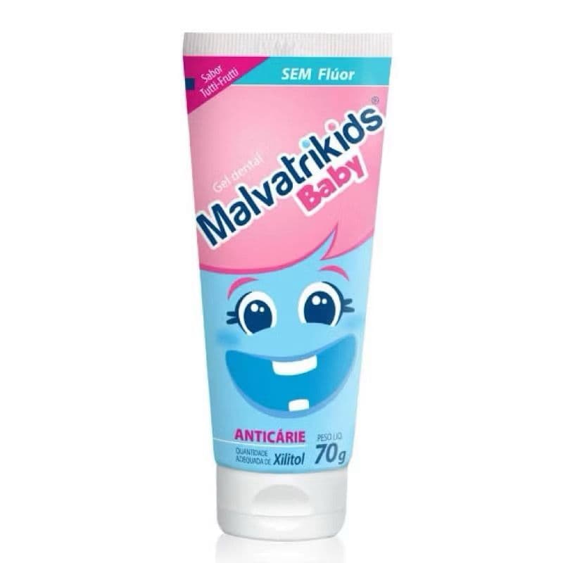 Gel Dental Baby Infantil Sem Flúor Malvatrikids 70Gr