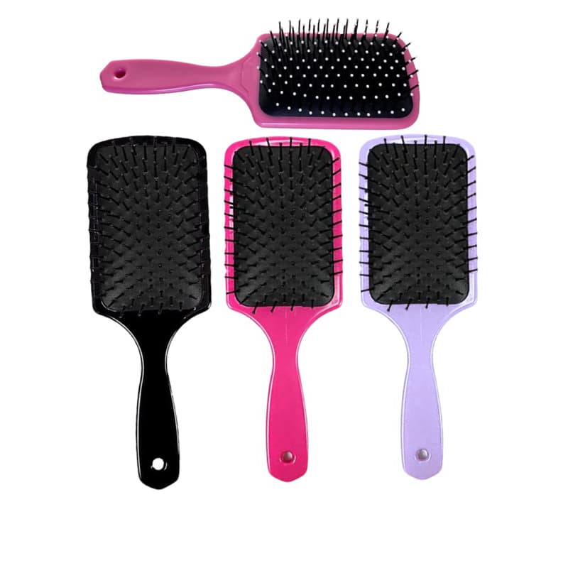 Escova Raquete quadrada almofadada com bolinha de silicone