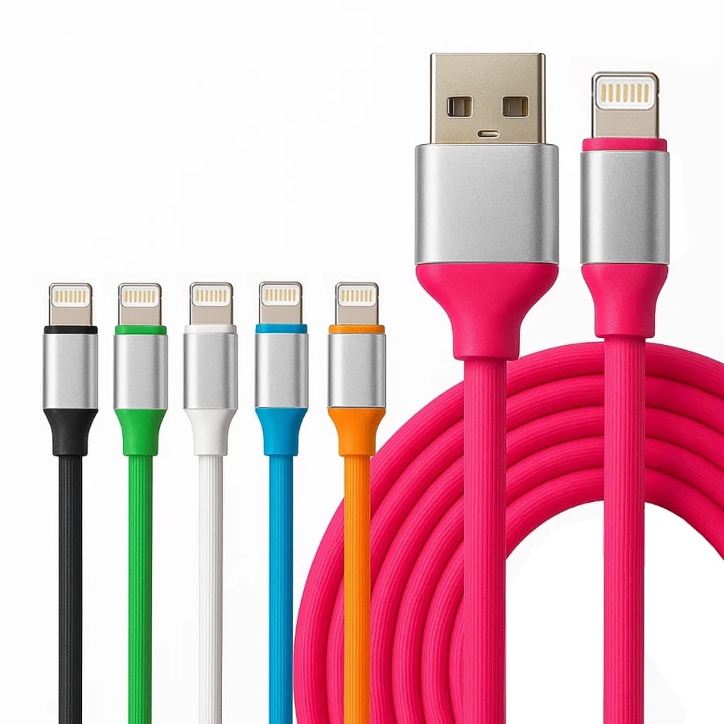 Cabo Reforçado 2m Emborrachado Lightning Carregamento Rápido iPhone iPad