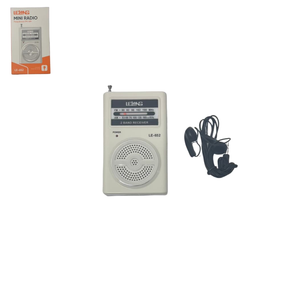 Mini Rádio De Bolso AM FM Com Fone Portátil Clássico A Pilha