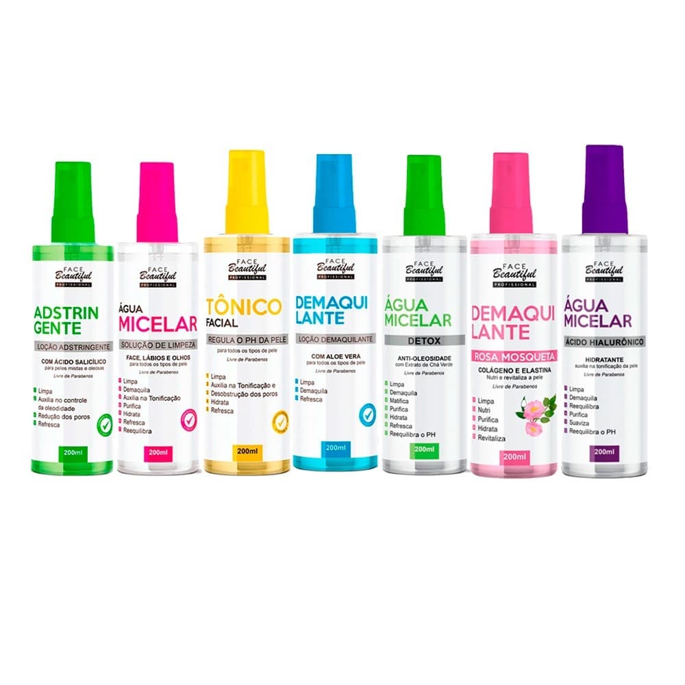 Linha de Tratamento Água Micelar Face Beautiful 200ml