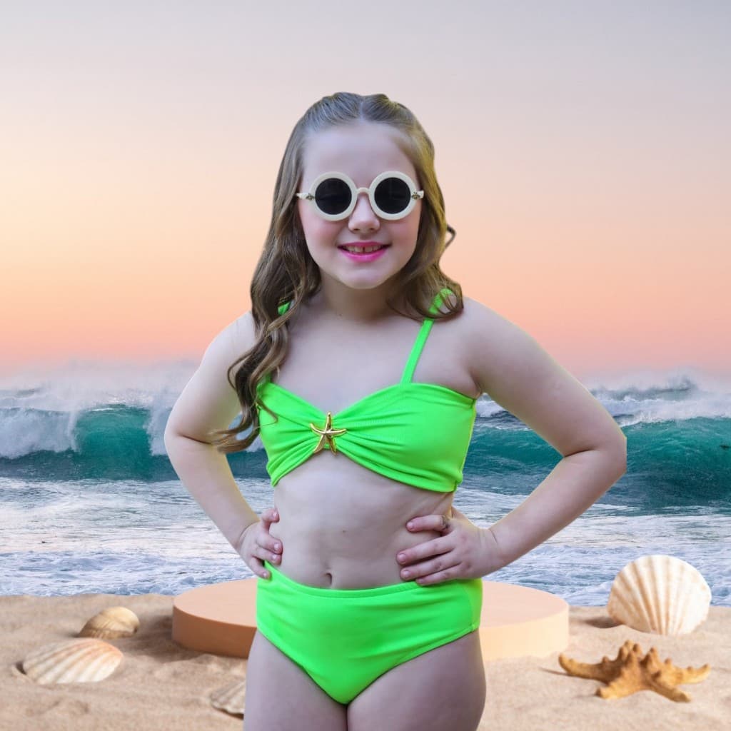 biquini feminino juvenil com desenho na frente luxo